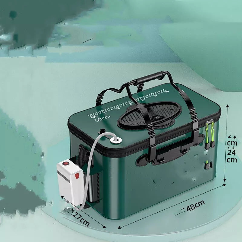 Thickened EVA Fish Protection Bucket with options for oxygen pump and multiple sizes
