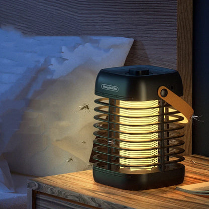 Rubik's Cube Mosquito Killer Lamp in yellow and black with USB charging