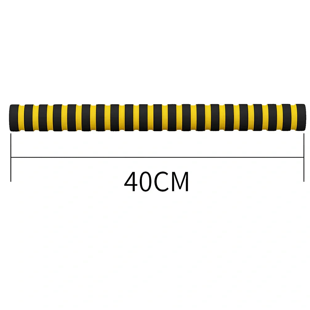 Yellow adjustable dumbbell barbell set with connecting rod and weight plates for home strength training