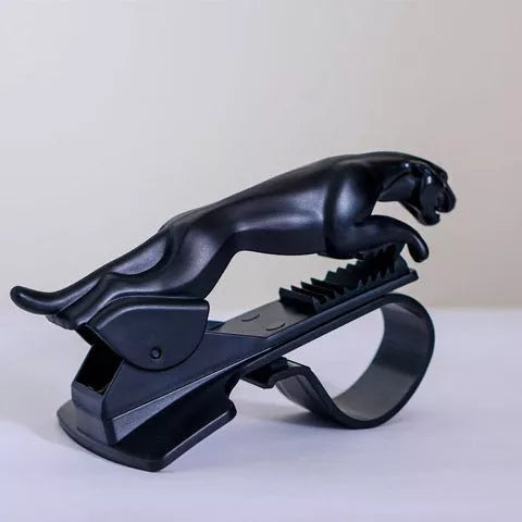Jaguar design car phone holder with 360-degree rotation and adjustable arm