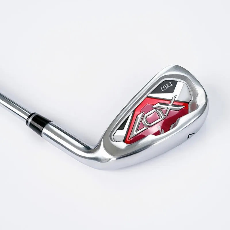 Golf club with steel or carbon shaft in men red, men blue, women purple, or lady purple colour option
