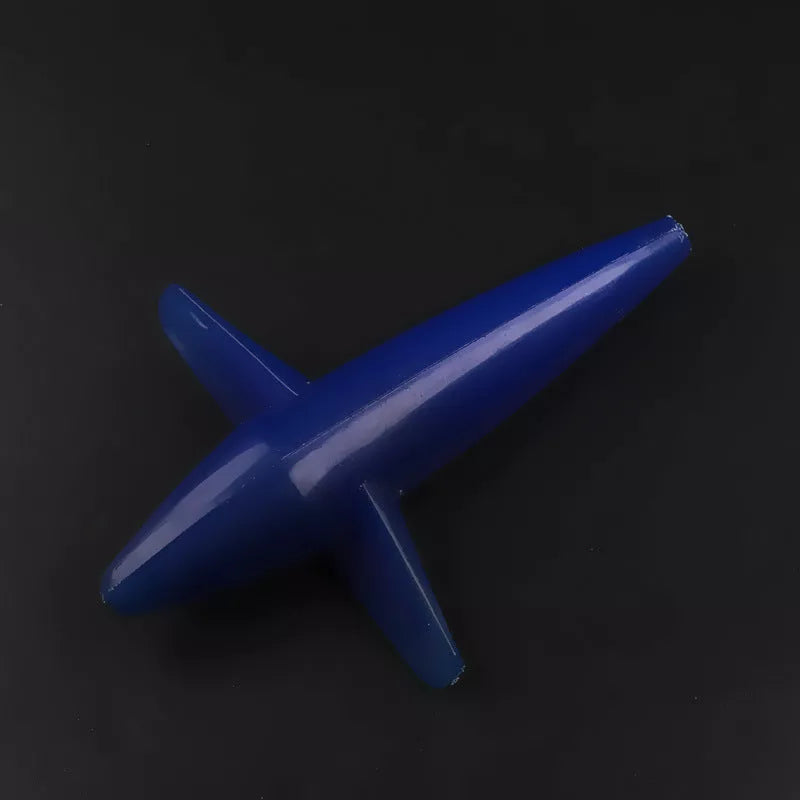 Multi-color sea fishing aircraft lure in purple, green, and blue, 13cm length