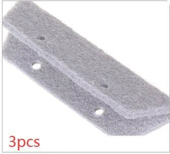 Window groove cleaning brush with comfortable grip and scouring pad head