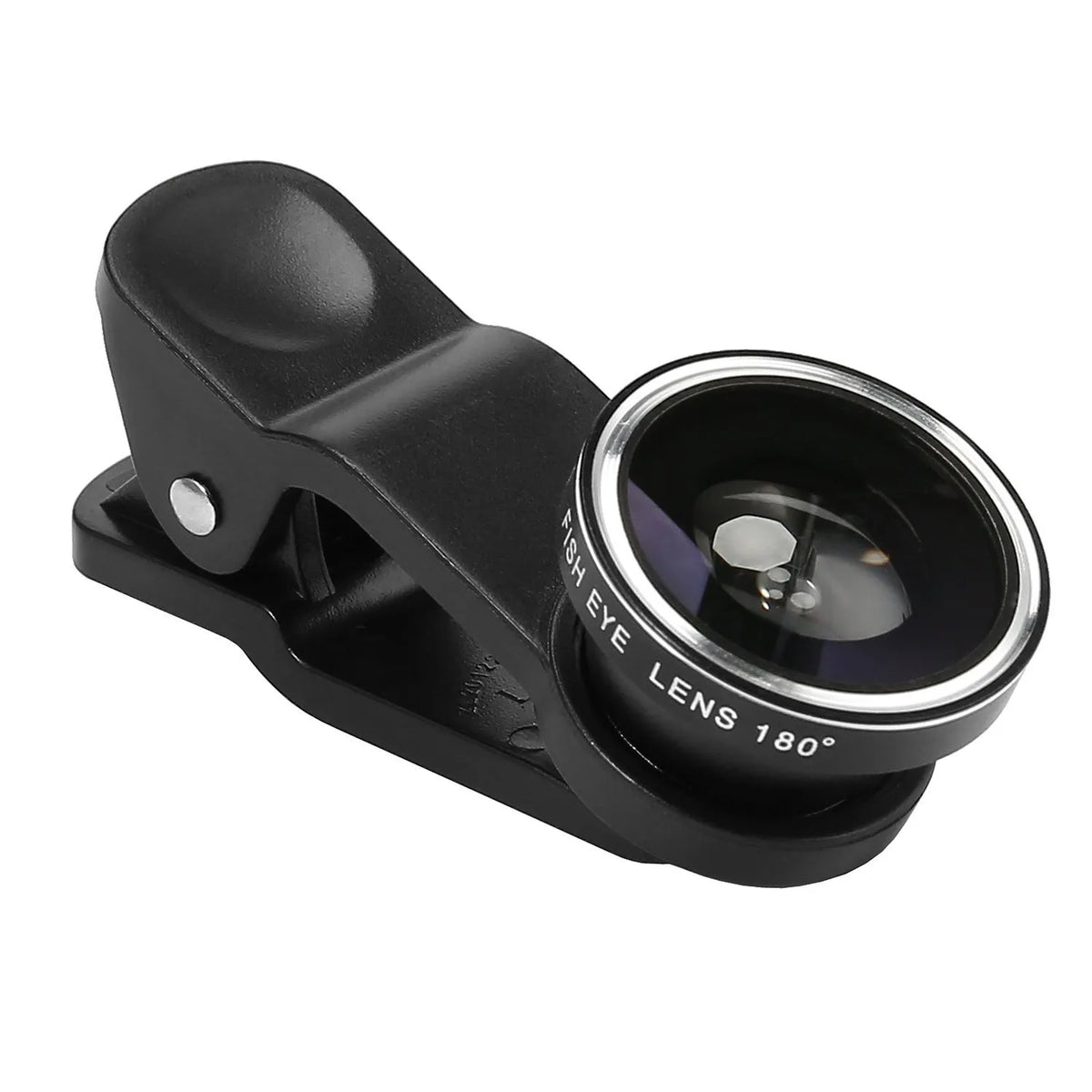 Mini camera lens clip attachment for mobile phones with wide-angle and macro lenses