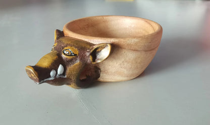 Handcrafted Scandinavian Kuksa Wooden Mug with Unique Wood Grain Designs for Outdoor Adventures