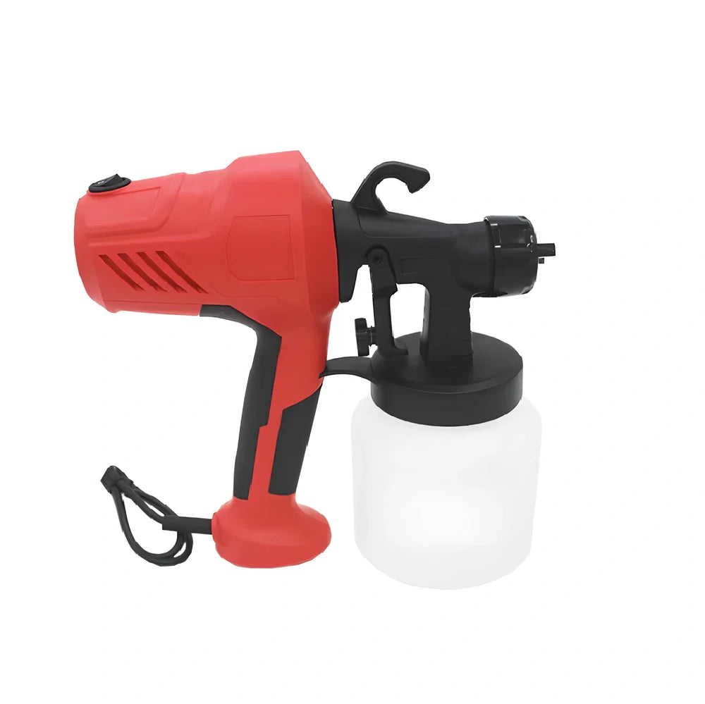 High pressure electric spray gun with plastic housing measuring 28x28x12.5cm for compressor-free cleaning