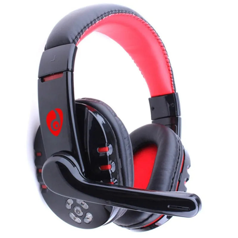 Black wireless Bluetooth headset with 40mm speakers, 300mAh battery, and up to 10m range
