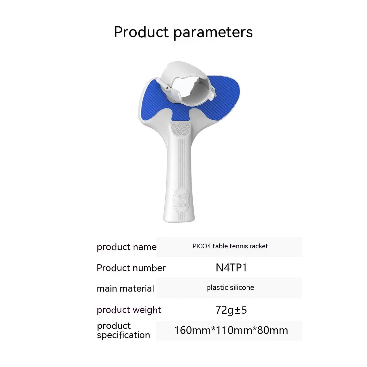 Red and blue plastic silicone handle grip accessory for PICO 4 VR controller
