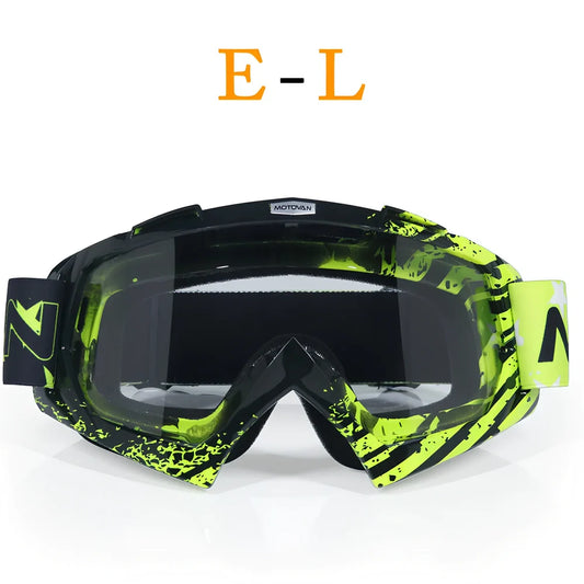 Interchangeable lens riding goggles with ABS frame and multiple colour options for off-road cycling