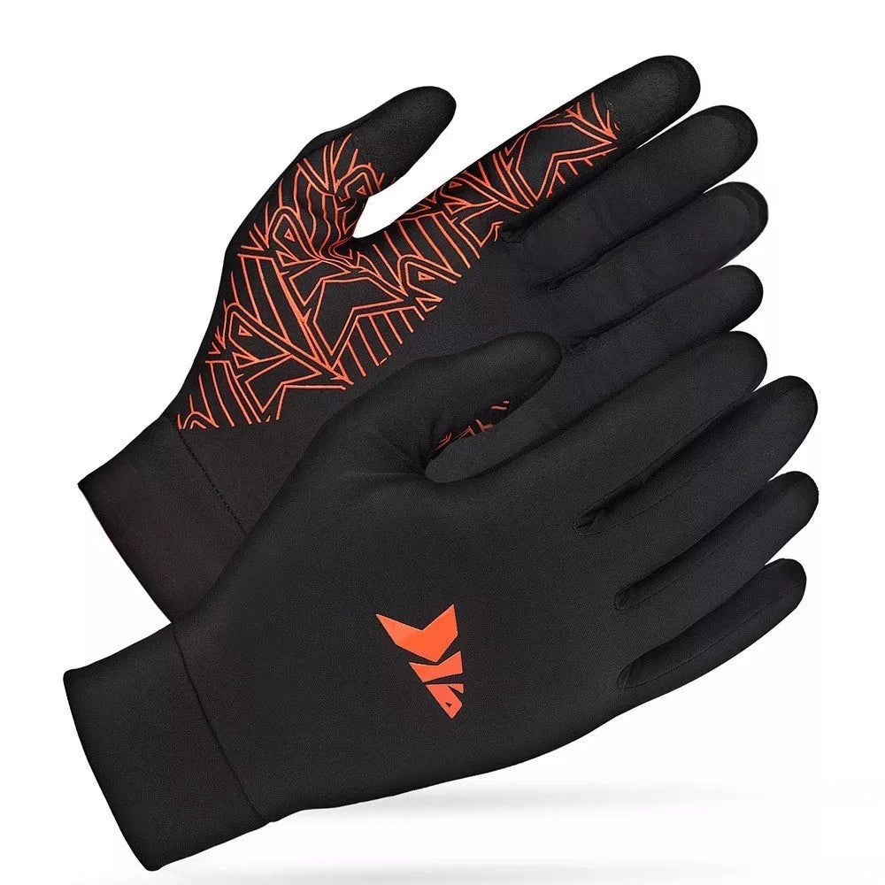Winter fishing gloves with touch screen capability and anti-slip palm