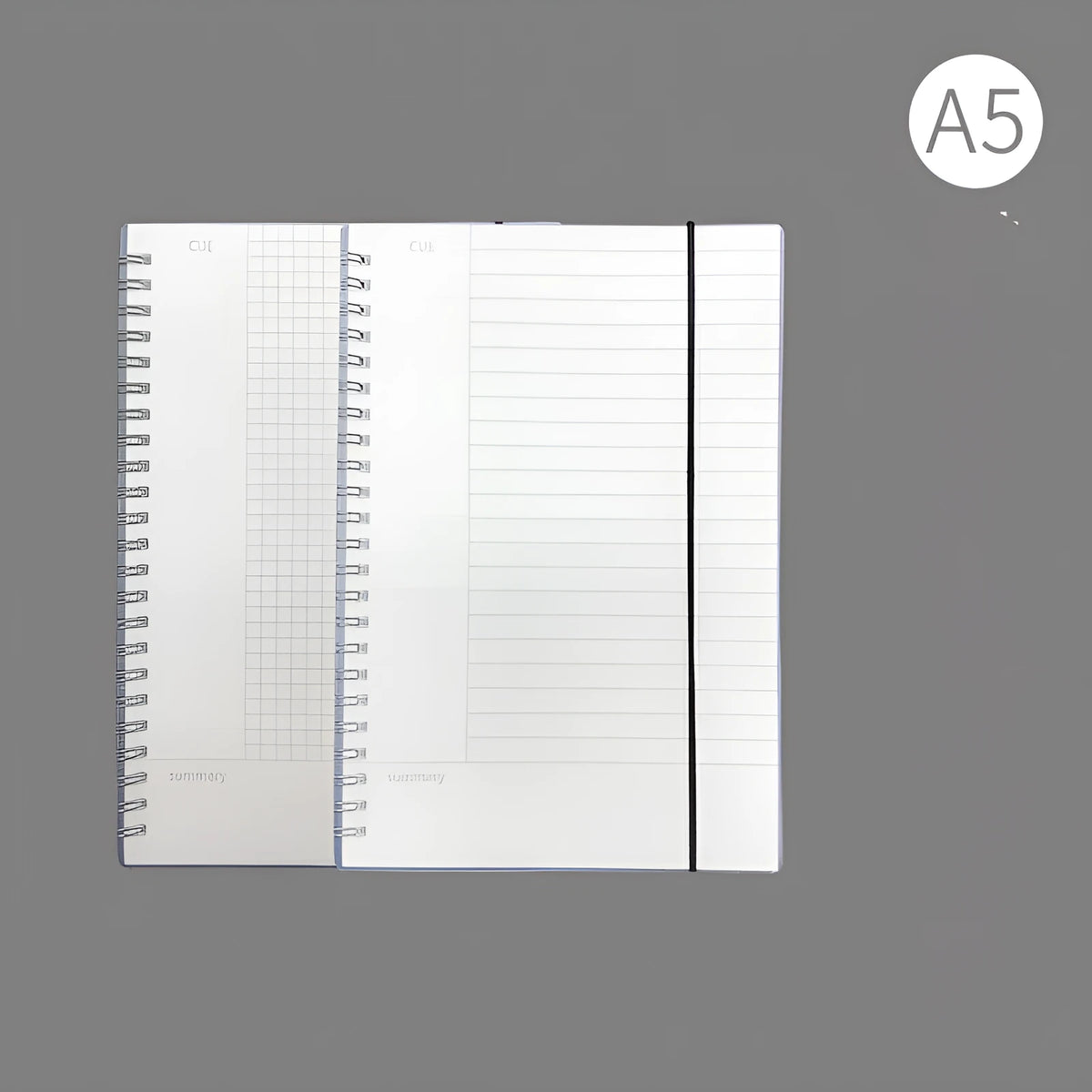 A4 hard PP notebook sub-notepad in simple style, available in A4 A5 B5 with grid lined or lattice pages