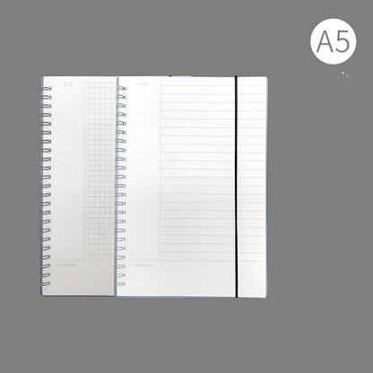 A4 hard PP notebook sub-notepad in simple style, available in A4 A5 B5 with grid lined or lattice pages