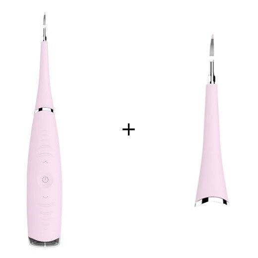 Rechargeable waterproof electric dental cleaner tool with high-frequency vibration technology for effective plaque and tartar removal