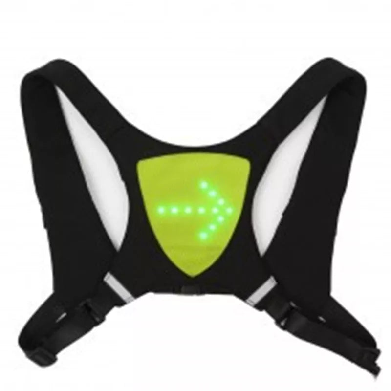 Wireless remote control LED luminous vest in yellow and grey for nighttime safety
