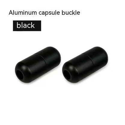 6mm metal capsule shoelace buckle pair in 15 colours including black, white, pink, red, gold, and copper finishes