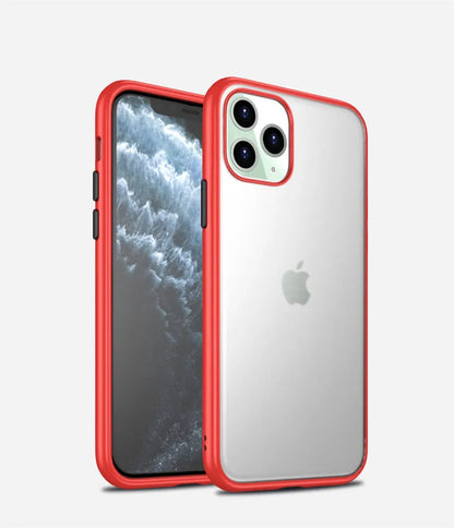 iPhone 11 frosted protective back cover in solid colour with hidden corner airbags