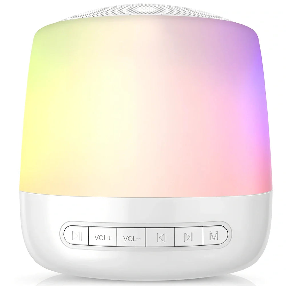 Silver Baby Rest white noise machine, 10x15cm, with 28 sounds and 13 light modes for sleep aid