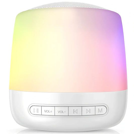 Silver Baby Rest white noise machine, 10x15cm, with 28 sounds and 13 light modes for sleep aid