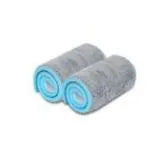 Blue wooden floor lazy mop with bucket, microfibre flat head, aluminium rod, and 360-degree rotation