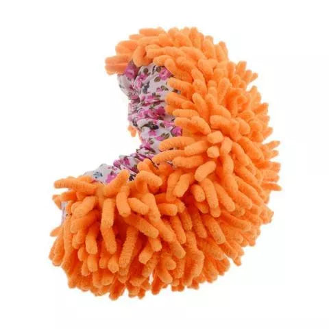 Chenille mop slippers in various colors for easy home cleaning