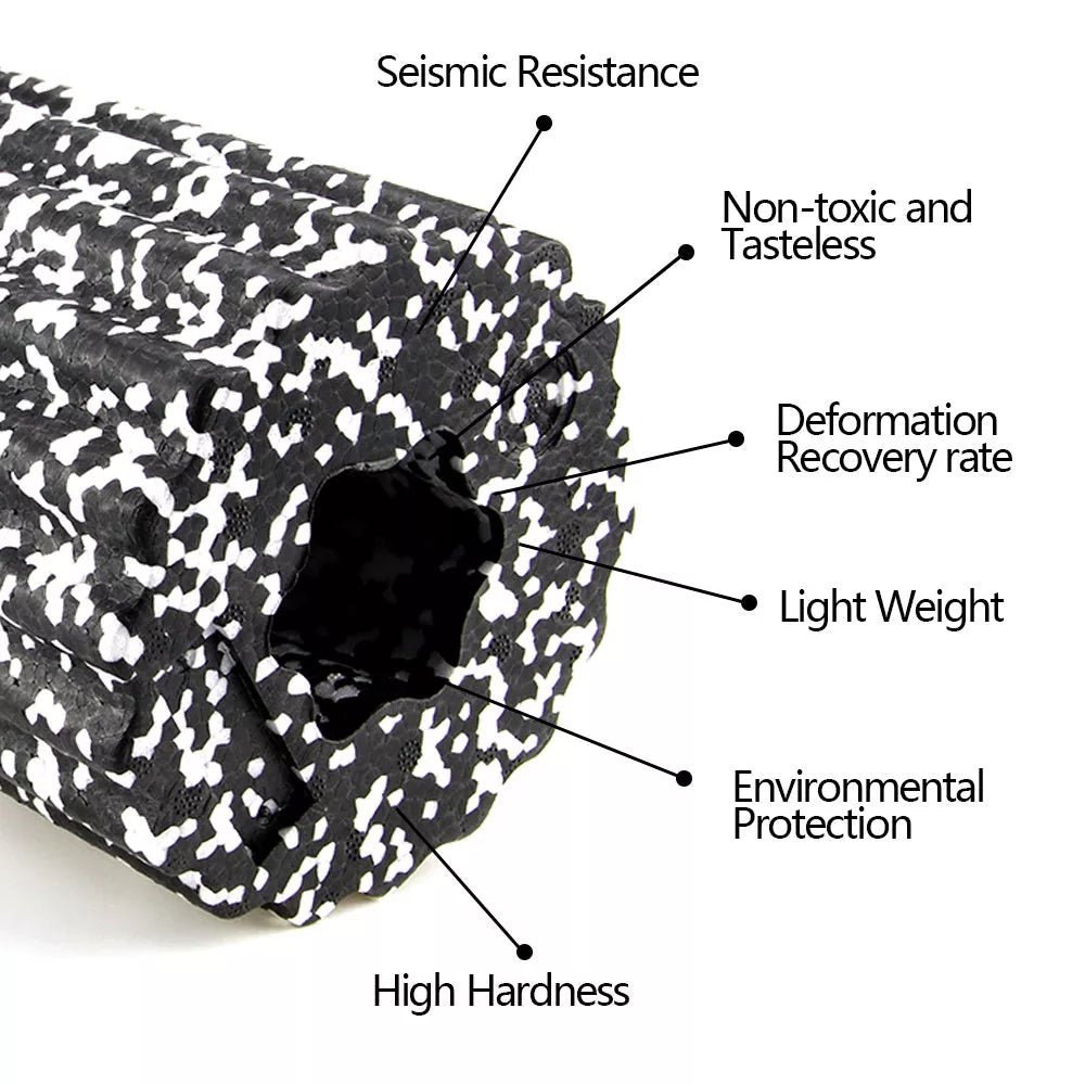 Gear Yoga Pillar in black and color mixing options, medium hardness EPP foam for yoga support