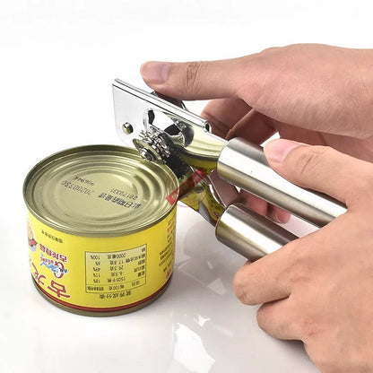 Stainless steel can opener with universal packaging options for durable and efficient can opening