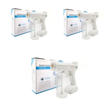 Cordless atomizing disinfectant sprayer with adjustable mist output, long-lasting battery, and durable brass nozzle for efficient sanitization