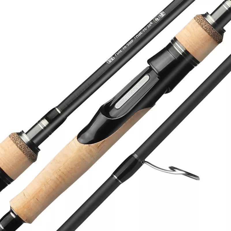 Adjustable carbon fishing rod with straight handle for freshwater fishing