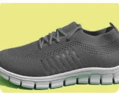 Women's casual mesh sports flat shoes with front tie design in multiple colour options