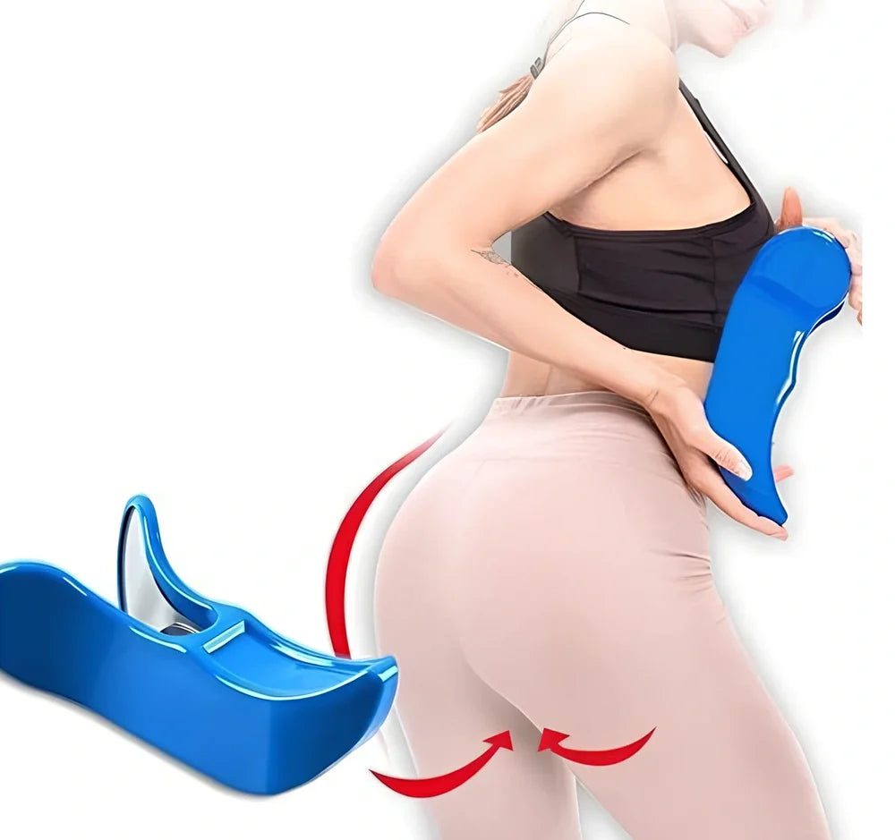 Steel-reinforced pelvic correction trainer in navy blue colour for hip line shaping and posture improvement