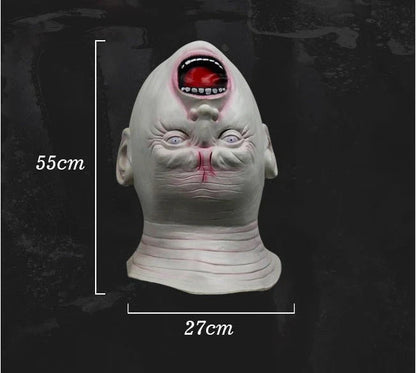 Premium, eco-friendly Inverted Demon Halloween Mask with adjustable headband and realistic design