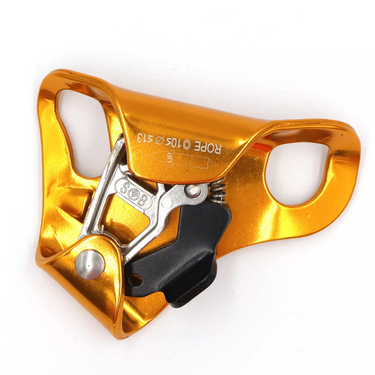 Pre-abdominal ascender for outdoor climbing and rescue, 7075 aluminum alloy, 150kg load capacity