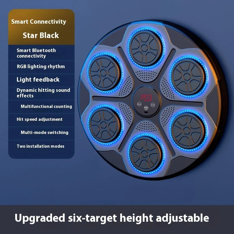 Music Boxing Machine with RGB Light and Bluetooth for indoor fitness training