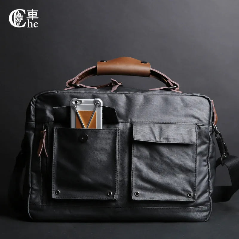 Dpark black single shoulder laptop bag for a 14 or 15 inch Lenovo laptop.