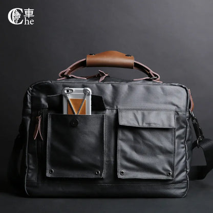 Dpark black single shoulder laptop bag for a 14 or 15 inch Lenovo laptop.