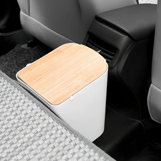 Rectangular kitchen storage bucket with wooden cover showing 6-litre capacity for dry goods