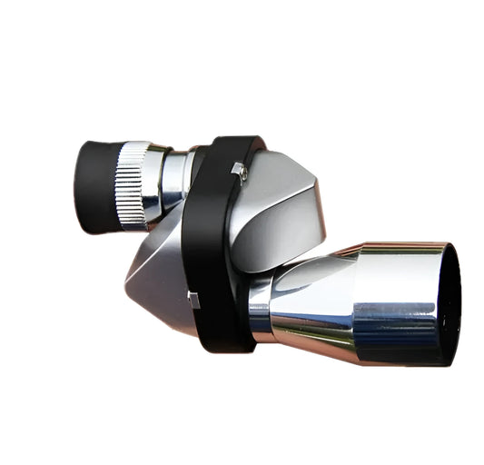 Compact aluminium alloy 8x20 pocket monocular telescope with foldable rubber eye cup on a canvas carry bag.