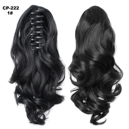 Stylish ponytail hair extension with natural-looking synthetic fibers for comfortable all-day wear