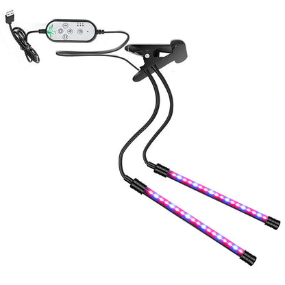 Adjustable USB plant growth light with timer for indoor gardening