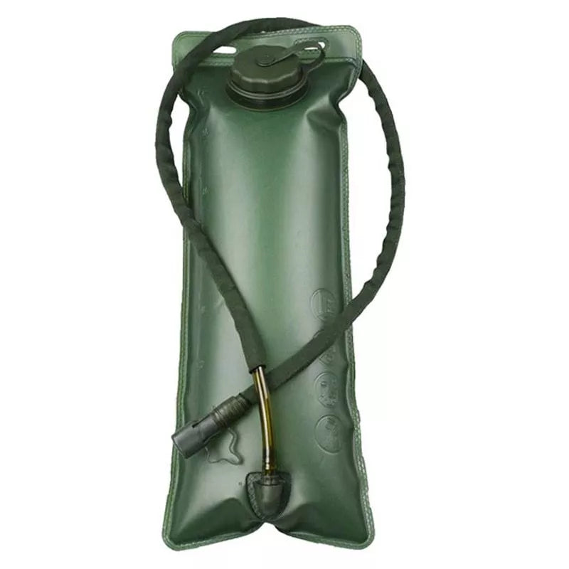 Portable TPU Water Bag in Army Green with plug-and-play hydration system