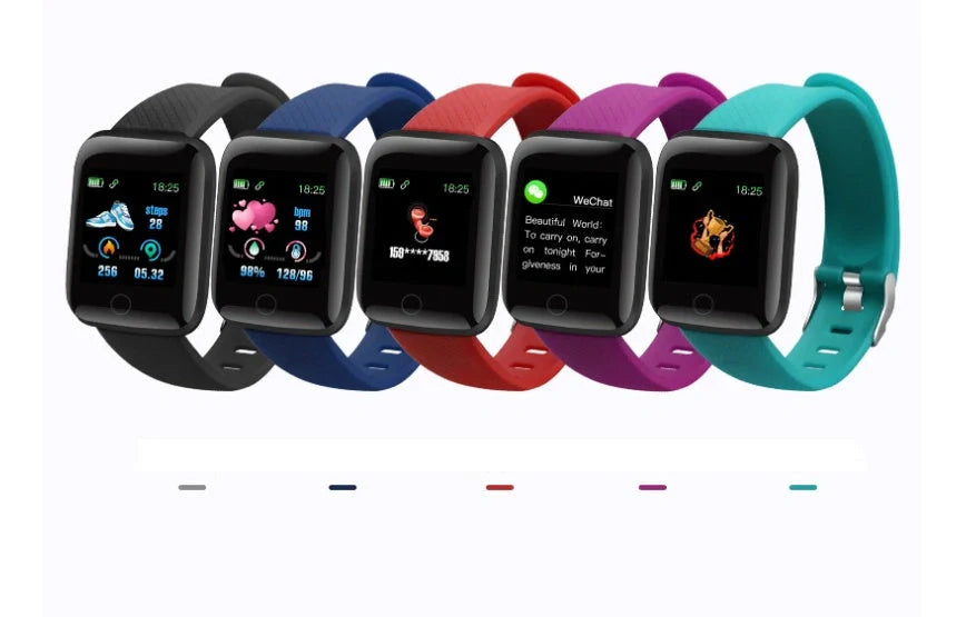 Smart Sports Bracelet with Blood Pressure Monitor in various colors