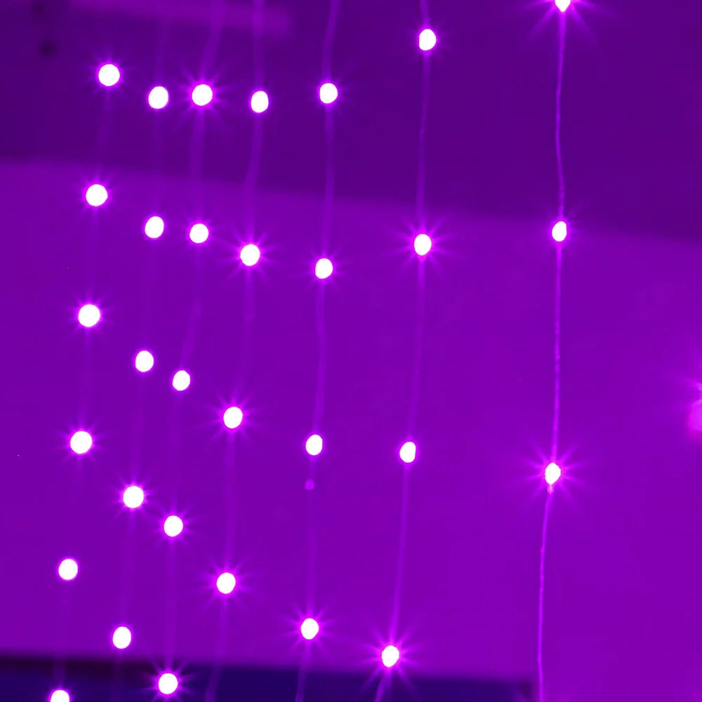 Copper curtain lamp with 100 LED beads, IP44 weather protection, USB power for decorative lighting