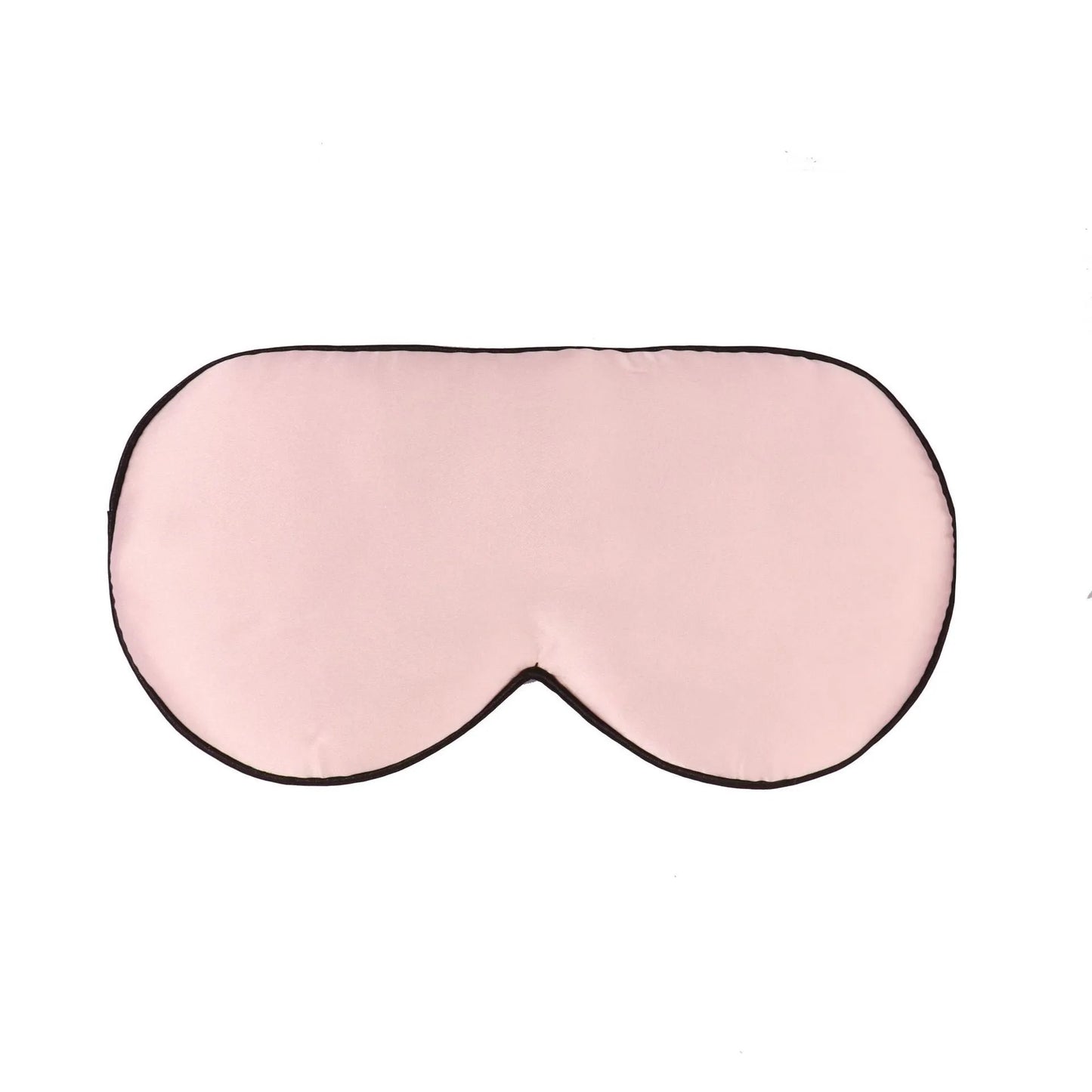 Double-sided mulberry silk eye mask showing 22cm by 11cm dimensions in navy blue colour