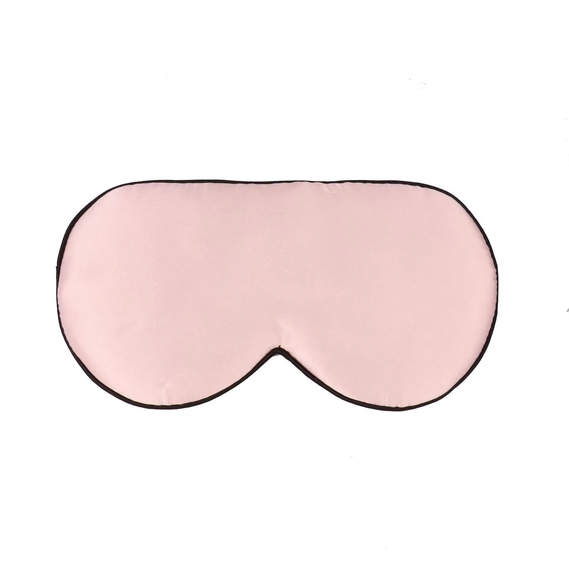 Double-sided mulberry silk eye mask showing 22cm by 11cm dimensions in navy blue colour