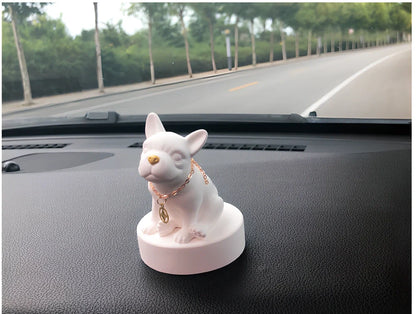 Car perfume aromatherapy decoration measuring 9.5cm × 7cm with mineral powder construction and essential oil