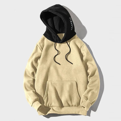 Thick hooded sweatshirt for men and women in cotton blend, long sleeve, six colours, sizes S to XXL