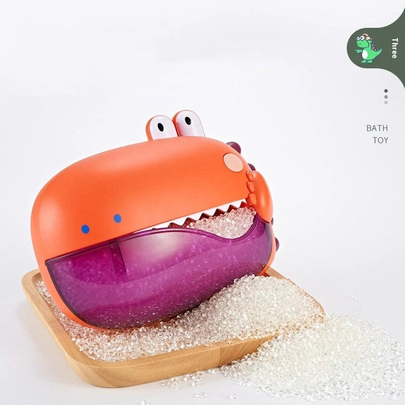 Baby Bath Toys Bubble Music Machine in various colors, producing bubbles with music for fun bath times