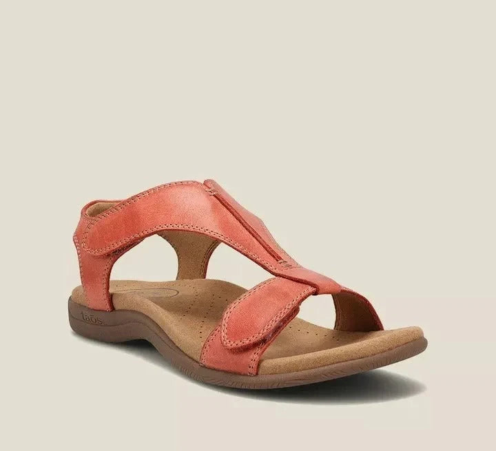 Women's Velcro strap sandals with thick platform wedge soles in various colors