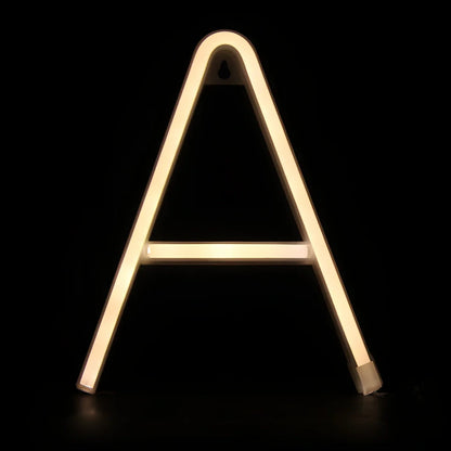 LED English alphabet letter light with plastic shell and night light colour option