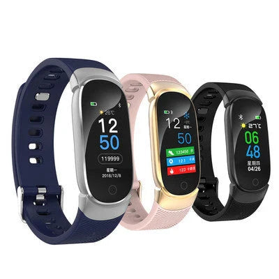 QW16 Smart Sports Bracelet with vibrant display, heart rate monitoring, and IP67 waterproof design